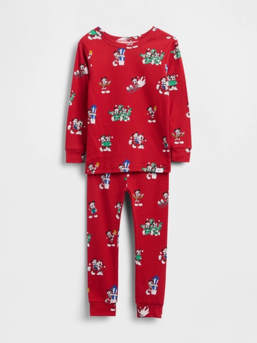 Gap Disney Mickey Mouse and Minnie Toddler Holiday Pajamas 3T
